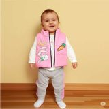 Minitix Kız Bebek Şişme Mont Mevsimlik Takım - Pembe - 9 Ay