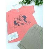 Minitix Minie Mouse Müslin 2'li Takım Somon - 6-9 Ay - 6 - 9 Ay