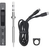 Miniware TS101 Akıllı Havya Sıcaklık Ayarlanabilir Mini Akıllı Elektrikli Havya Seti USB Tipi C 65W Dc9 24V - Siyah
