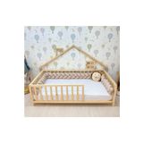 MiniWood Ahşap Karyola Bebek Montessori Karyola Çocuk Yatak Doğal Çam