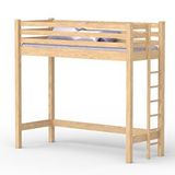 MiniWood Atlantis Çalışma Alanlı Ranza 90x190 Ahşap Ranza Çam