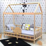 MiniWood Balina Montessori Yatak 90X190 Çocuk ve Bebek Karyola - 60 x 120 cm - Ahşap