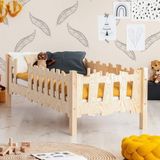 MiniWood Çam Yatak Montessori Bebek ve Çocuk Karyolası Jüpiter - 90 x 190 cm - Ahşap