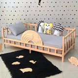 MiniWood Çocuk Odası Karyola Ahşap Yatak Bebek Odası Beşik Çam