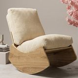MiniWood Comfort Sallanır Koltuk Tv Koltuğu Sallanan Berjer Sandalye - Krem