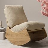 MiniWood Comfort Sallanır Koltuk Tv Koltuğu Sallanan Berjer Sandalye - Taş