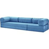 MiniWood Legom Koltuk XL Kanepe Sünger Yataklı Köşe Takımı Üçlü Koltuk - Mavi