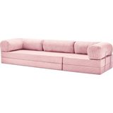 MiniWood Legom Koltuk XL Kanepe Sünger Yataklı Köşe Takımı Üçlü Koltuk - Pembe