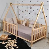MiniWood Markaawm Montessori Doğal Bebek Ve Çocuk Karyolası Ahşap Yatak Çam