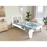 MiniWood Markaawm Sedef Bebek ve Çocuk Karyolası Beyaz Mdf Yatak - 90 x 200 cm