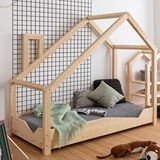 MiniWood Montessori Bebek Ve Çocuk Karyolası Unisex Ahşap Yatak Çam
