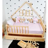 MiniWood Montessori Çocuk Yatak Yavrulu 90x190 Karyola Ağacı