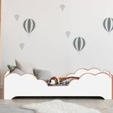 MiniWood Montessori Karyola Rainbow Mdf Çocuk ve Bebek Yatak - 100 x 200 cm - Beyaz