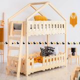 MiniWood Montessori Ranza Bebek Yatak Çocuk Karyola Tower - 90 x 190 cm - Ahşap