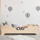 MiniWood Montessori Yatak Ahşap Karyola Bebek Beşik Rainbow Çam