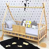 MiniWood Montessori Yatak Ahşap Karyola Çocuk Ve Bebek Beşiği Tren Çam