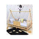 MiniWood Montessori Yatak Ahşap Karyola Çocuk Ve Bebek Beşiği Tren