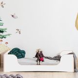 MiniWood Montessori Yatak Beyaz MDF Malzemeden 90 x 200 cm Tasarımlı Bebek ve Çocuk Karyola