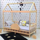 MiniWood Montessori Yatak Bulut Karyola Ahşap Yatak Bebek Beşik Çam
