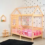 MiniWood Montessori Yatak Çocuk Odası Karyola Bebek Beşik Karyola Çam