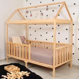 MiniWood Montessori Yatak Çocuk Yatak Karyola Beşik Damla - 120 x 200 cm - Ahşap
