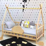 MiniWood Montessori Yatak Doğal Çam Karyola Bulut Nirvana - 120 x 200 cm - Ahşap