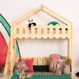 MiniWood Oyun Alanlı Montessori Ranza Yatak Ahşap Çocuk Ranza - 90 x 190 cm