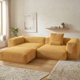 MiniWood Relax Köşe Koltuk Takımı Sünger Koltuk Kanepe Divan - Hardal