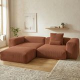 MiniWood Relax Köşe Koltuk Takımı Sünger Koltuk Kanepe Divan - Kiremit