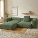 MiniWood Relax Köşe Koltuk Takımı Sünger Koltuk Kanepe Divan - Yeşil
