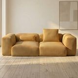 MiniWood Relax LEGO Koltuk 3'lü Kanepe Sünger Koltuk - Hardal