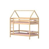 MiniWood Simge Ahşap 90x190 Çocuk Odası Ranza Çam