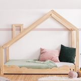 MiniWood Tac Mahal Montessori Yatak Çatılı Yatak Çocuk Karyola - 90 x 190 cm - Ahşap