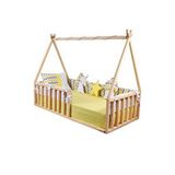 MiniWood Yere Sıfır Montessori Yatak Doğal Ahşap Çocuk Ve Bebek Karyola Çam