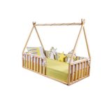 MiniWood Yere Sıfır Montessori Yatak Doğal Ahşap Çocuk Ve Bebek Karyola
