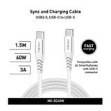 Minix MX-2C60W USB-C to USB-C 150 cm Beyaz Kablo