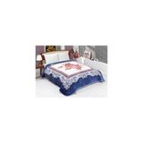 Mink Solana Lüks Vizon Battal Boy Battaniye 990 Mavi Hem Battaniye & Hem Yatak Örtüsü - 220 x 240 cm