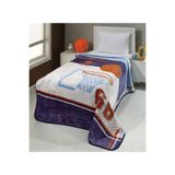 MİNK Tema Lisanslı Street Ball Mavi Tek Kişilik Battaniye 160x220