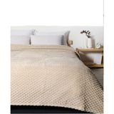Mink Tomurcuk Lüks Vizon Battal Boy 500 Bej Battaniye 200X220 - 200 x 220 cm - Cappuccino