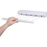 Minky Homecare - VT20600102 5 Line Geri Çekilebilir Çamaşır İpi, 21,9 m, Beyaz