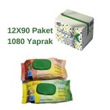 Minnax Islak Mendil 90'lı Paket 90 x 12 1080 Yaprak