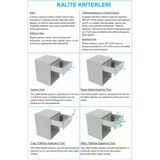 Minnes Bas Aç Teleskopik Çekmece Rayı H46mm - 50Cm