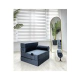 Minnes Full Sünger Katlanır Yatak-koltuk-antrasit (İTHAL YÖNSÜZ KADİFE) 70*200&oturum Yük.29cm