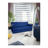 Minnes Full Sünger Katlanır Yatak - Koltuk-lacivert Babyface Kadife 120*200&oturum Yük.29cm