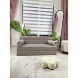 Minness Katlanır Koltuk & Katlanır Yatak-Baby Face Kumaş 120*200 &oturum Yüksekliği 29CM - Açık Kahverengi