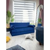 Minness Katlanır Koltuk & Katlanır Yatak-Baby Face Kumaş 120*200 &oturum Yüksekliği 29CM - Lacivert