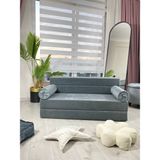 Minness Katlanır Yatak & Katlanır Koltuk-Baby Face Kumaş AÇIK GRİ 120 x 200cm & Oturum Yüksekliği 29 cm - Gri