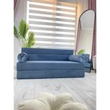 Minness Katlanır Yatak & Katlanır Koltuk-Baby Face Kumaş ANTRASİT 120 x 200 cm & Oturum Yüksekliği 29 cm - Antrasit