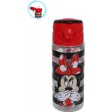 Minnie Mouse 500 Ml - Çocuk Suluk, Matara, Pipetli Suluk, Askılı Suluk Mini Fare Suluk