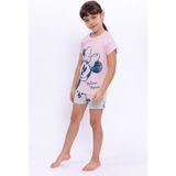 Minnie Mouse Açık Pembe Kız Çocuk Şort Takım - 3 - 4 Yaş